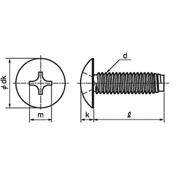 4×8 (+)トラスタッピンねじ 3種溝なしC-0形 (ステンレス)(パック品) 1