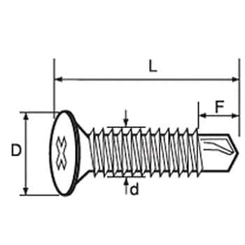 4×13 フラッシュポイント皿小頭 D=6 (SUS410)(パック品) 1パック(17個