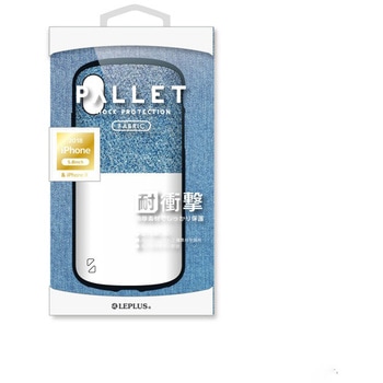 iPhone XS/iPhone X  耐衝撃ハイブリッドケース「PALLET Fabric」 インディゴ&ホワイト ストラップホール付 - LEPLUS