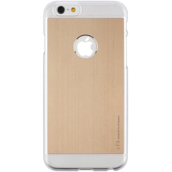 iPhone 6_6S [iFit PAC] ハード&アルミケース Transparent / Gold SKIN PLAYER