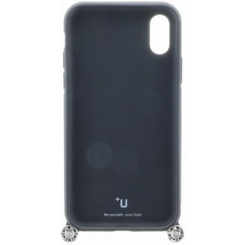 iPhone X【+U】Noah/キャリーケース風ハイブリットケース/シルバー LEPLUS
