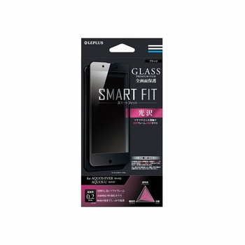 AQUOS EVER SH-02J/AQUOS U SHV37 ガラスフィルム 「GLASS PREMIUM FILM」 全画面保護 SMART FIT 光沢(ブラック) LEPLUS