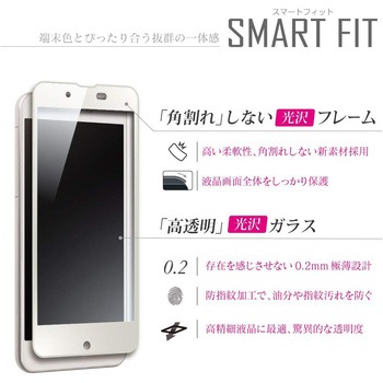 AQUOS EVER SH-02J/AQUOS U SHV37 ガラスフィルム 「GLASS PREMIUM FILM」 全画面保護 SMART FIT 光沢(ホワイト) LEPLUS