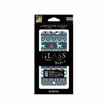 AQUOS EVER SH-02J/AQUOS U SHV37 ガラスフィルム 「GLASS PREMIUM FILM」 全画面保護 Design +(プラス) Winter ニット - LEPLUS