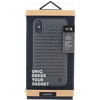 iPhone XS/iPhone X シェル型ケース/耐衝撃/Cloute/Shadows(Grey) uniq(ユニーク)