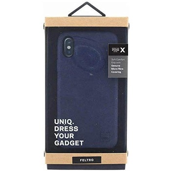 iPhone XS/iPhone X シェル型ケース/スリムファブリック/Feltro/ Ultramarine(Blue) 薄型 uniq(ユニーク)