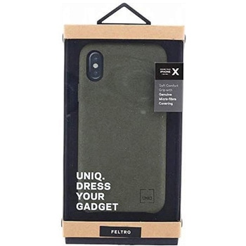 iPhone XS/iPhone X シェル型ケース/スリムファブリック/Feltro/Olive(Green) 薄型 - uniq(ユニーク)