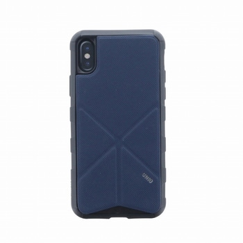 iPhone XS/iPhone X シェル型ケース/タフPU/Transforma Rigor/Electric(Blue) スタンド機能 uniq(ユニーク)