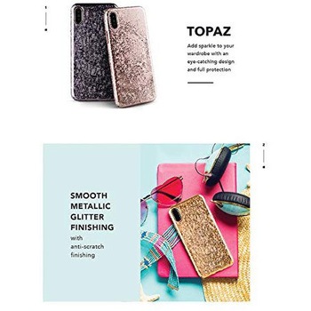 iPhone XS/iPhone X シェル型ケース/グリッター/Topaz/Champagne(Gold) 薄型 軽量 uniq(ユニーク)