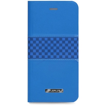 iPhone 6 Plus iPhone 6s Plus [CHESS] デザインPUレザーカバー ブルー スタンド機能 LEPLUS