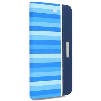 iPhone 6 Plus iPhone 6s Plus [KANADE] デザインPUレザーカバー ブルー スタンド機能 LEPLUS