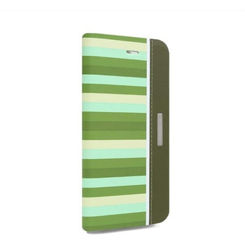 iPhone 6 iPhone 6s [KANADE] デザインPUレザーカバー グリーン スタンド機能 LEPLUS