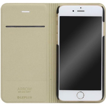 iPhone 6 iPhone 6s [ARROW] デザインPUレザーカバー イエロー スタンド機能 LEPLUS