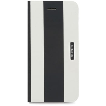 iPhone 6 iPhone 6s [BEAM] デザインPUレザーカバー ブラック スタンド機能 LEPLUS