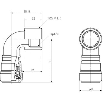 SMWL10 エスロカチットS 給水栓エルボ 1個 セキスイ 【通販サイト