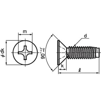 (+)皿D=7小頭タッピンねじ 3種溝なしC-0形 (ステンレス)(パック品) 大阪魂