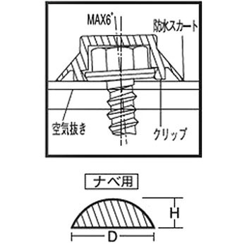テクノシールピアス カラーキャップPAN用茶色(5274) (樹脂)(パック品) 九飛勢螺