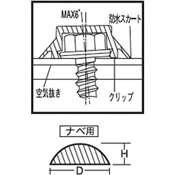 テクノシールピアス カラーキャップPAN用クロ (樹脂)(パック品) 大阪魂