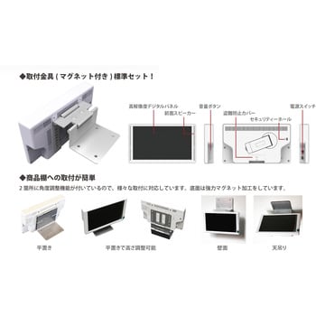 GP7D-WH 取付金具付7インチ電子POP 1個 グッドプランニング 【通販 ...