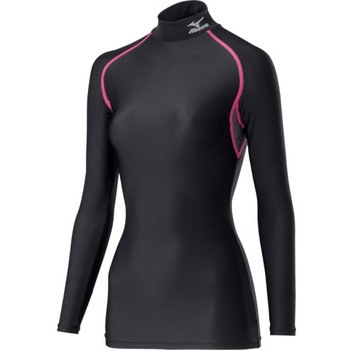 H2JTRE0797-XL �R���v���b�V�����A���_�[ �n�C�l�b�N���� ���f�B�[�X mizuno(�~�Y�m) �u���b�N�~�s���N�F 41776605