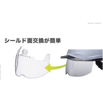 IDケース付ヘルメット(ワイドシールド付) SC-19PCLS-ID RA3 α ミドリ安全
