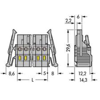 スプリング式コネクタ フィメール(メス)側(ピンピッチ5mm) 231シリーズ ワゴジャパン