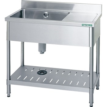 信頼性の高い-D▽業務用 厨房用 流し台 シンク ステン•レス 一槽 水栓