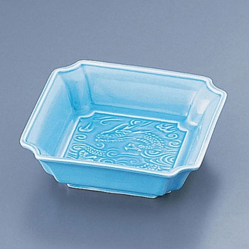 トルコ龍彫取鉢 丸モ高木陶器