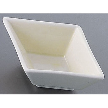 薄黄菱型小付 丸モ高木陶器