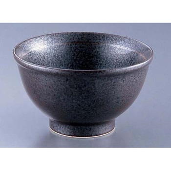 黒釉飯碗 丸モ高木陶器