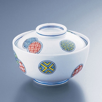 イングレ丸紋蓋物 丸モ高木陶器