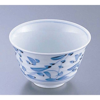 染付唐草千茶 丸モ高木陶器