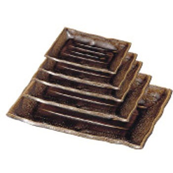 越前長手盛皿 織部 若泉漆器