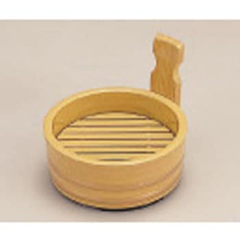 5寸片手桶 白木金帯 若泉漆器