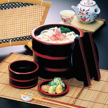 釜揚げ 黒帯朱 若泉漆器