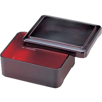 爪掛千筋丼重 溜内朱塗 - 若泉漆器