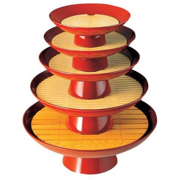 盃盛器 朱 (目皿別売) 尺5 福井クラフト