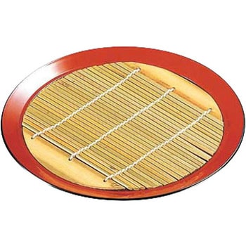 名月そば皿 朱天黒(全面塗) 本体 福井クラフト