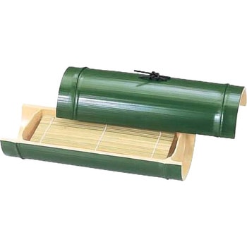 小次郎竹そば器 グリーン 長角竹ス 福井クラフト