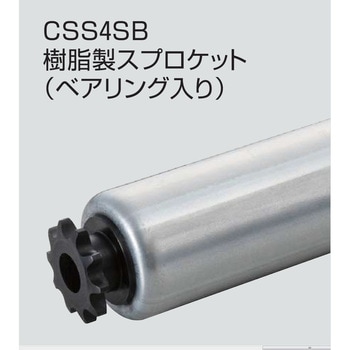 チェーン駆動ローラ単体 中荷重タイプ CSS4SB 樹脂製スプロケット (ベアリング入り) オークラ輸送機