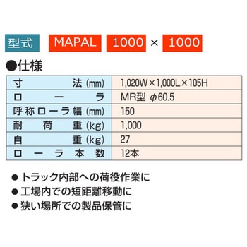 パレットローラ MRPAL型 オークラ輸送機