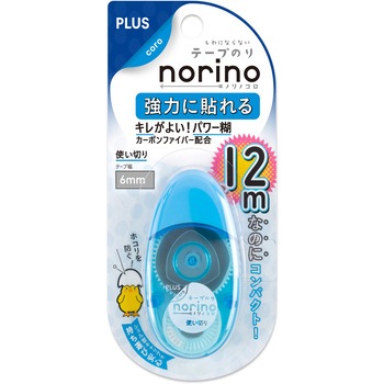 テープのり norino (ノリノコロ) 強力に貼れる (12m) プラス(文具)