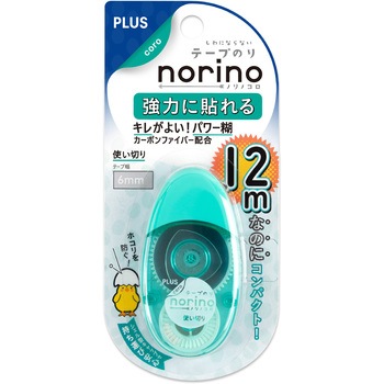 テープのり norino (ノリノコロ) 強力に貼れる (12m) プラス(文具)