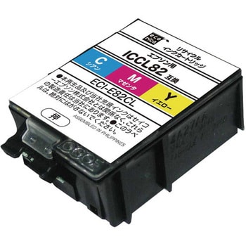 ECI-E82CL ICCL82リサイクルインクカートリッジ カラー(顔料) 1個