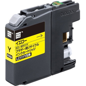 LC111Yリサイクルインクカートリッジ イエロー(染料) エコリカ