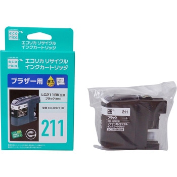 LC211BK リサイクルインクカートリッジ ブラック エコリカ