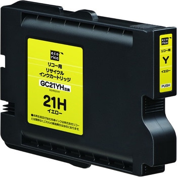 GC21YH リサイクルインクカートリッジ イエロー(顔料) エコリカ