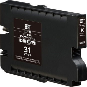 GC31Kリサイクルインクカートリッジ ブラック(顔料) エコリカ