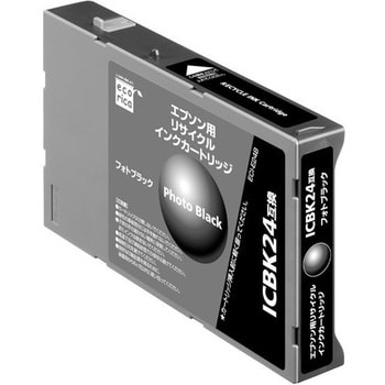 ECI-E24B ICBK24リサイクルインクカートリッジ フォトブラック(顔料) 1