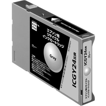 ECI-E24GY ICGY24リサイクルインクカートリッジ グレー(顔料) 1個